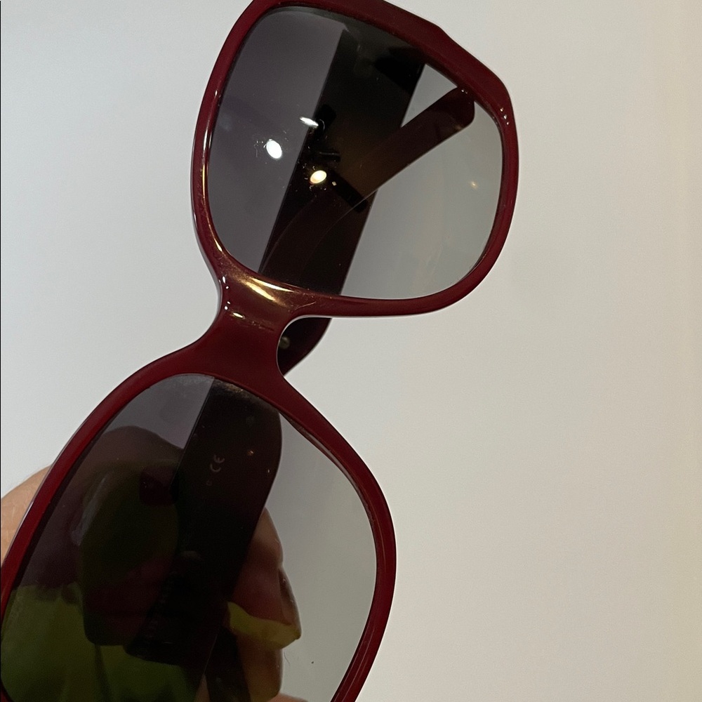 Burberry Burgundy Sunglasses with Stud Accents - Picture 9 of 11